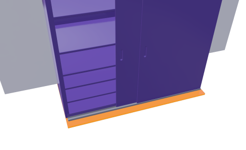 Bodemplaat van kast op maat